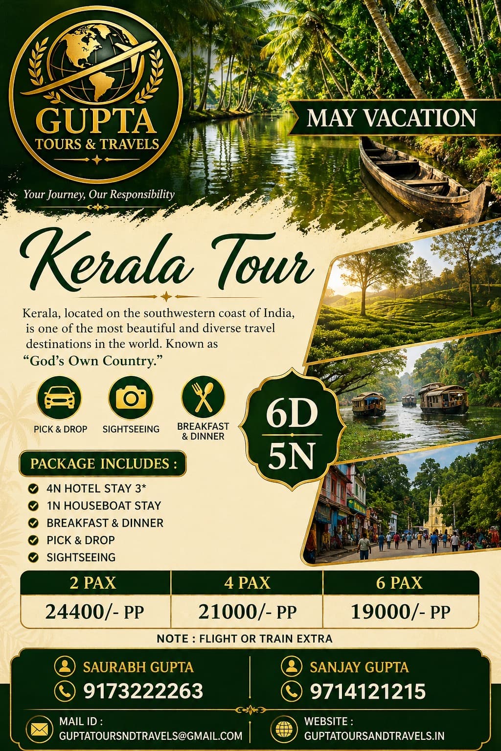 Kerala Tour Package flyer