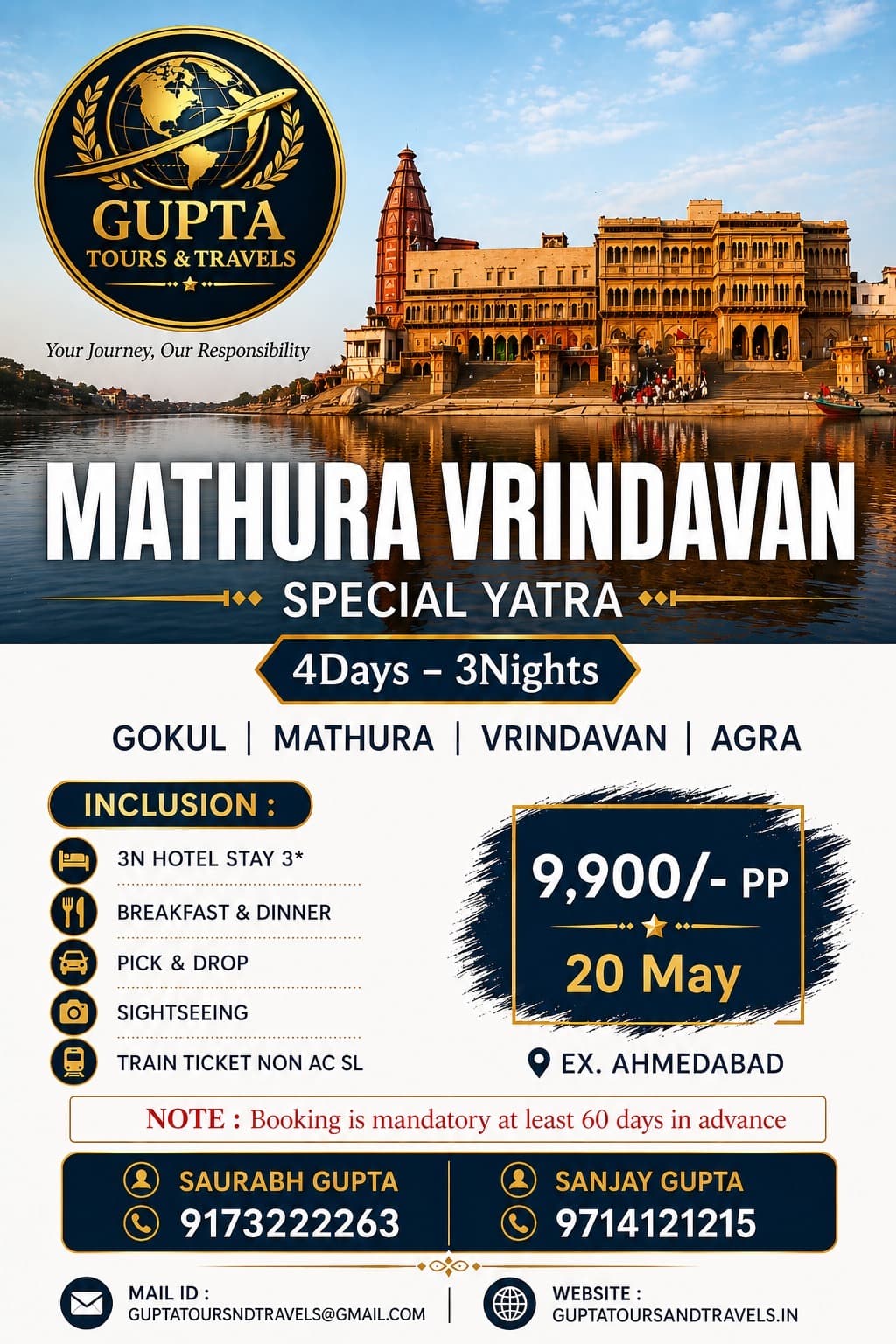 Mathura Vrindavan Special Yatra flyer